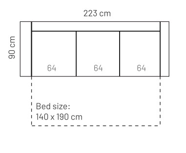 Amelia 3-kohaline diivanvoodi - Image 4