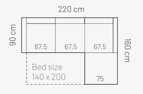 Emily nurgadiivanvoodi pesukastiga - Image 7