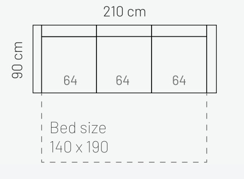 Emily 3-kohaline diivanvoodi - Image 10